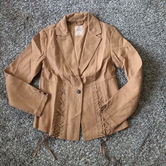 ✨ SALE Free People Savanna Vegan Suede Jacket Beige - Picture 5 of 6